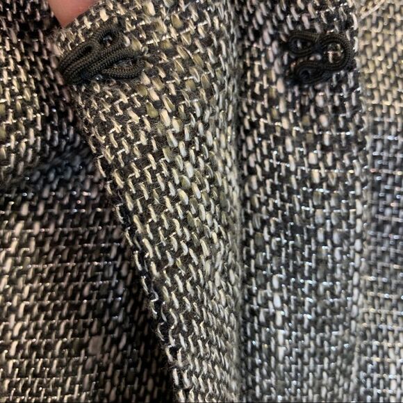 Chicos Jeweled Neckline Tweed Blazer Jacket Pockets Tunic Length Sz 16🇨🇦 - Picture 7 of 12